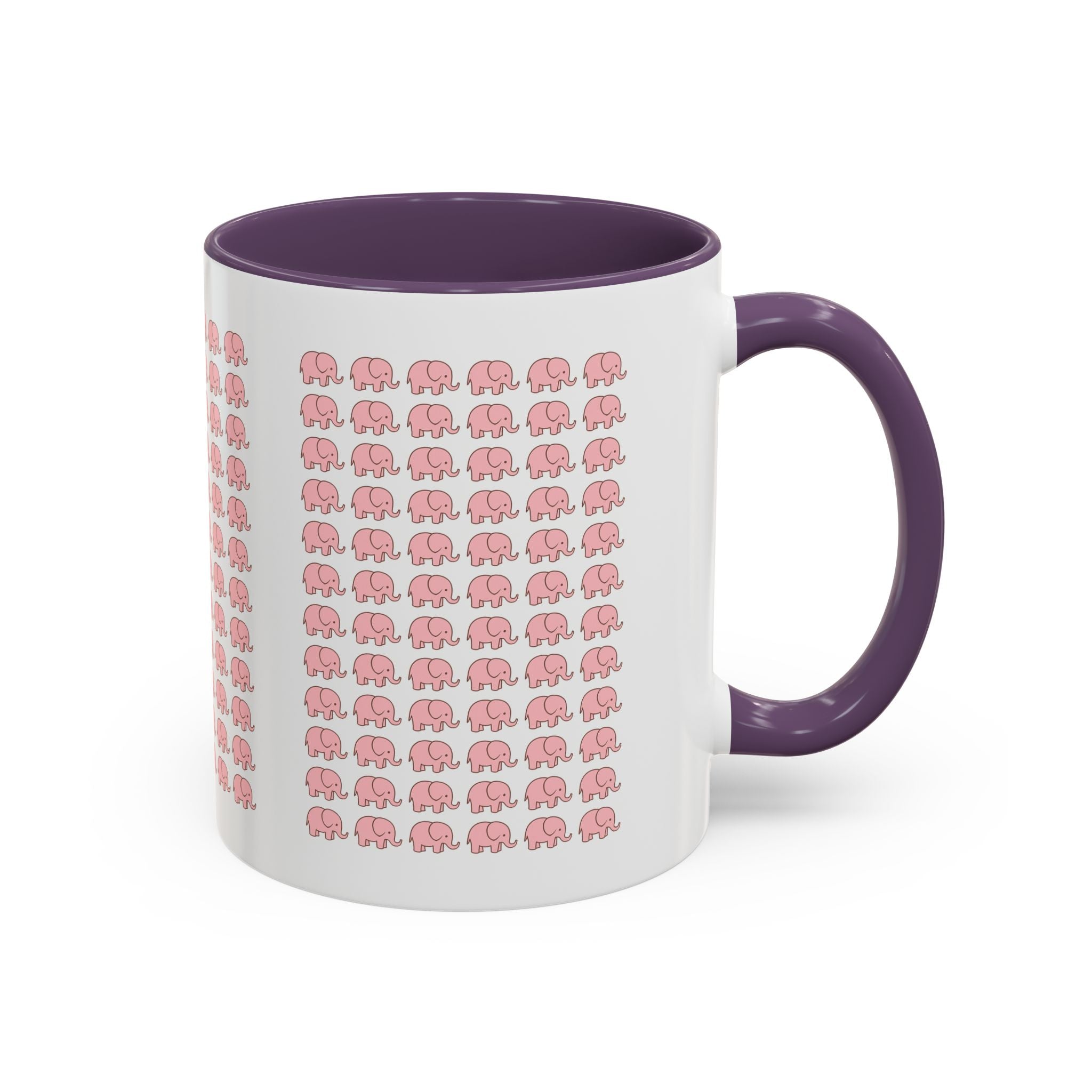 Pink Elephant Coffee Mug - Cute Animal Lover Gift, 11oz & 15oz Ceramic Cup, Microwave Safe