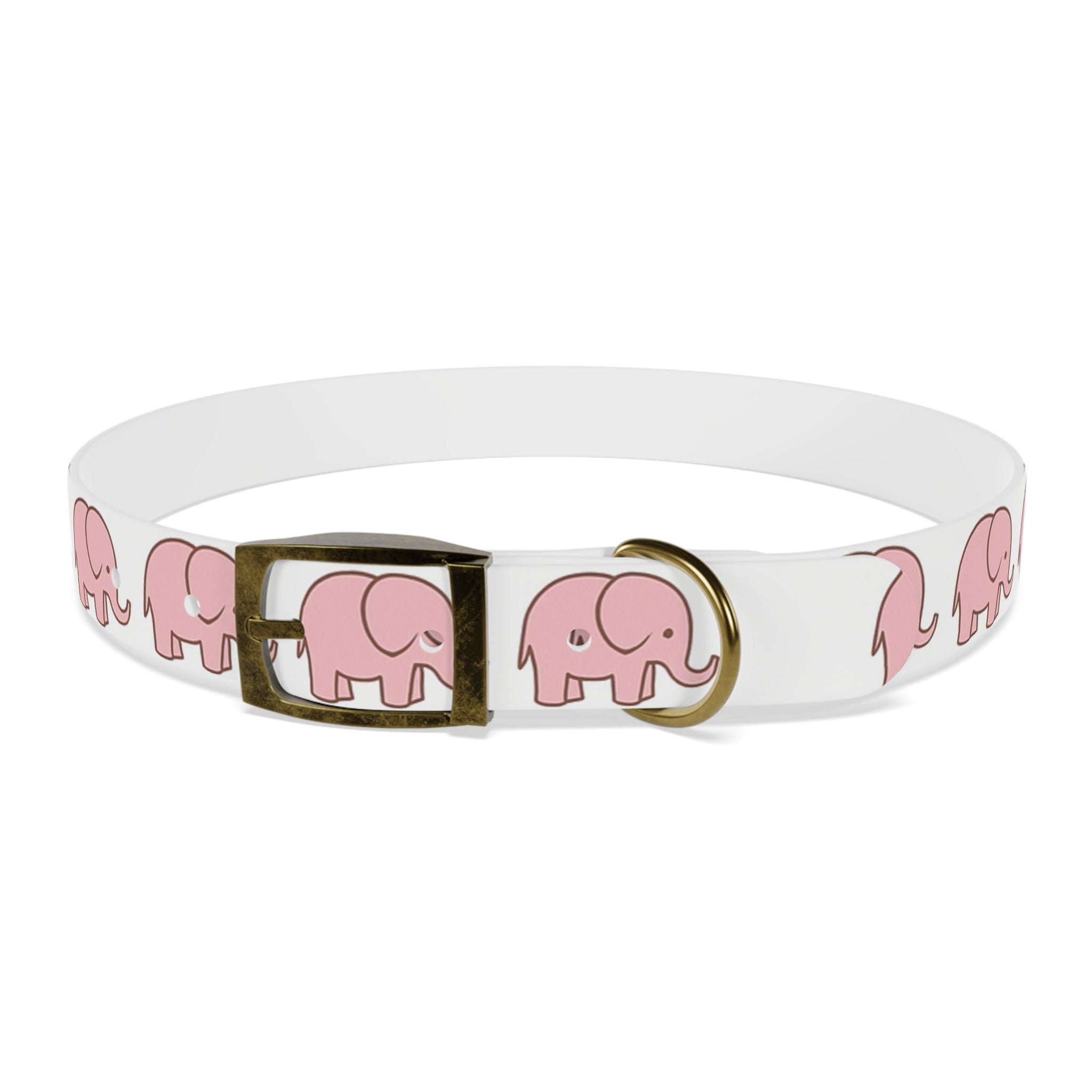 Pink Elephant Dog Collar - Premium Waterproof Pet Collar, Cute Animal Design Gift for Dog Lovers