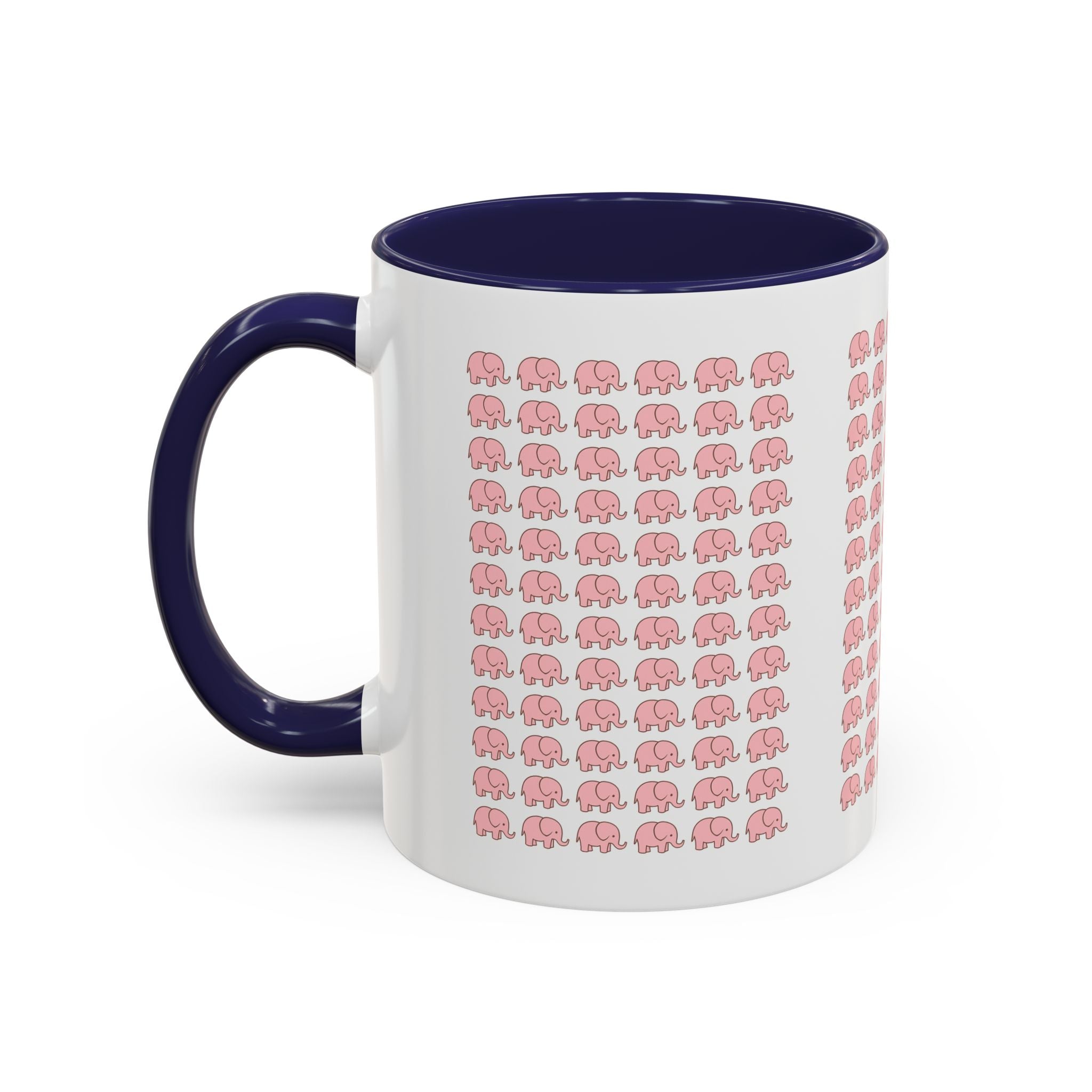 Pink Elephant Coffee Mug - Cute Animal Lover Gift, 11oz & 15oz Ceramic Cup, Microwave Safe