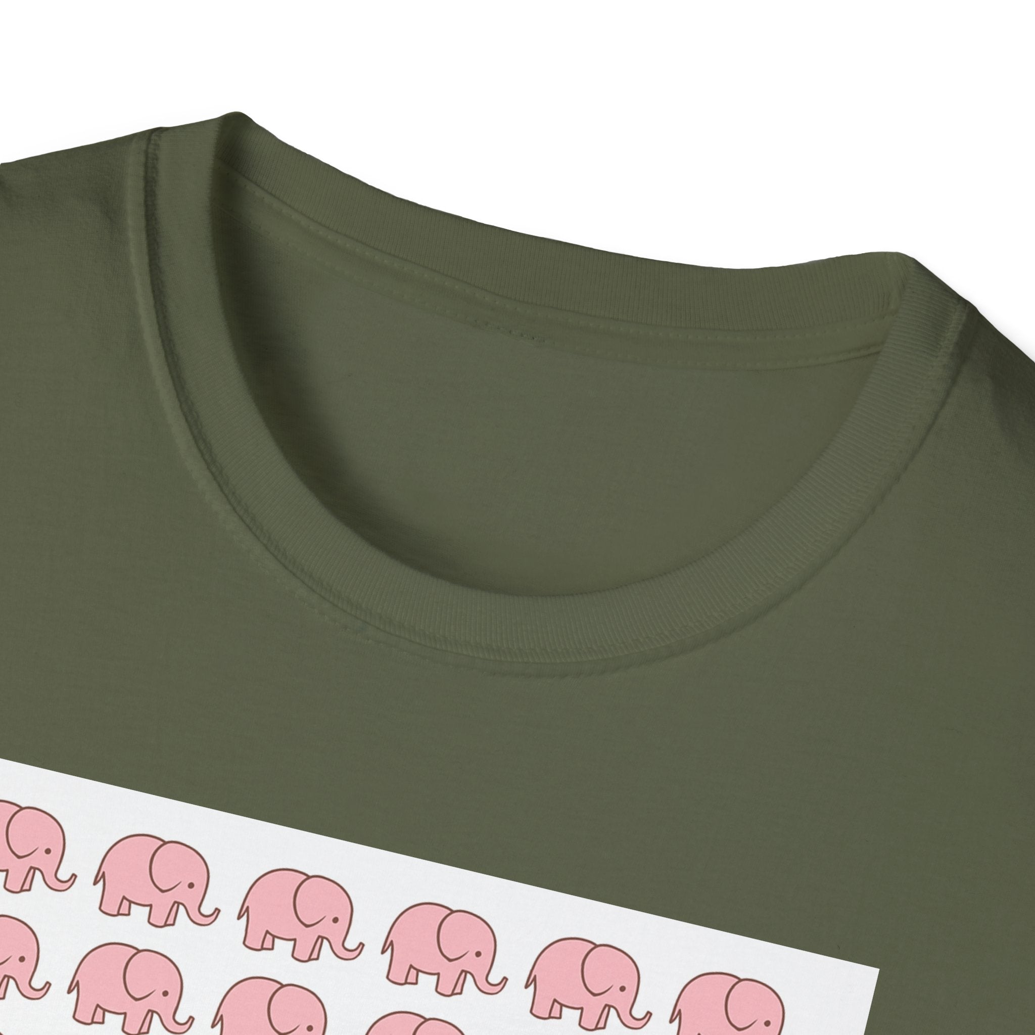 Cute Elephant Graphics T-Shirt - Soft Cotton Unisex Tee, Animal Lover Birthday Gift