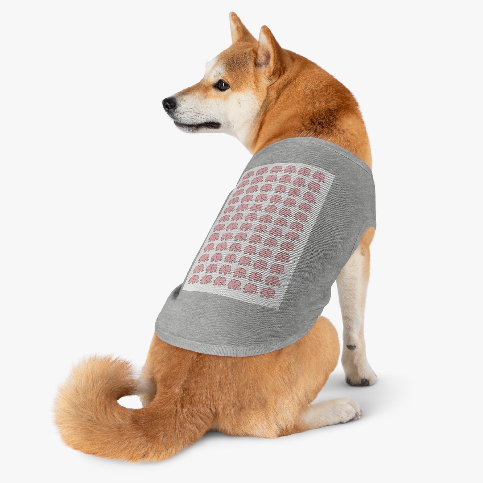 Little Pink Elephants Pet Tank Top - Soft Cotton Dog Apparel, Celebrating Uniqueness Gift