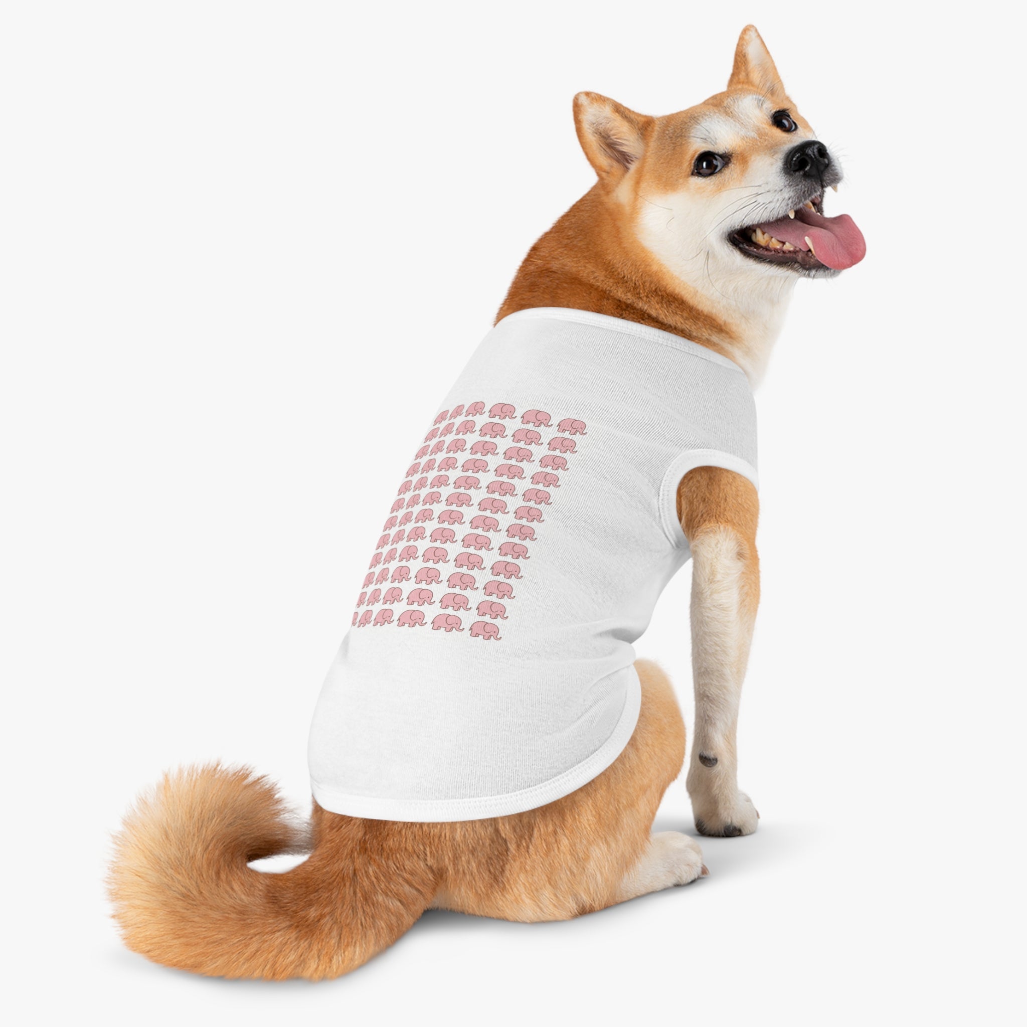 Little Pink Elephants Pet Tank Top - Soft Cotton Dog Apparel, Celebrating Uniqueness Gift