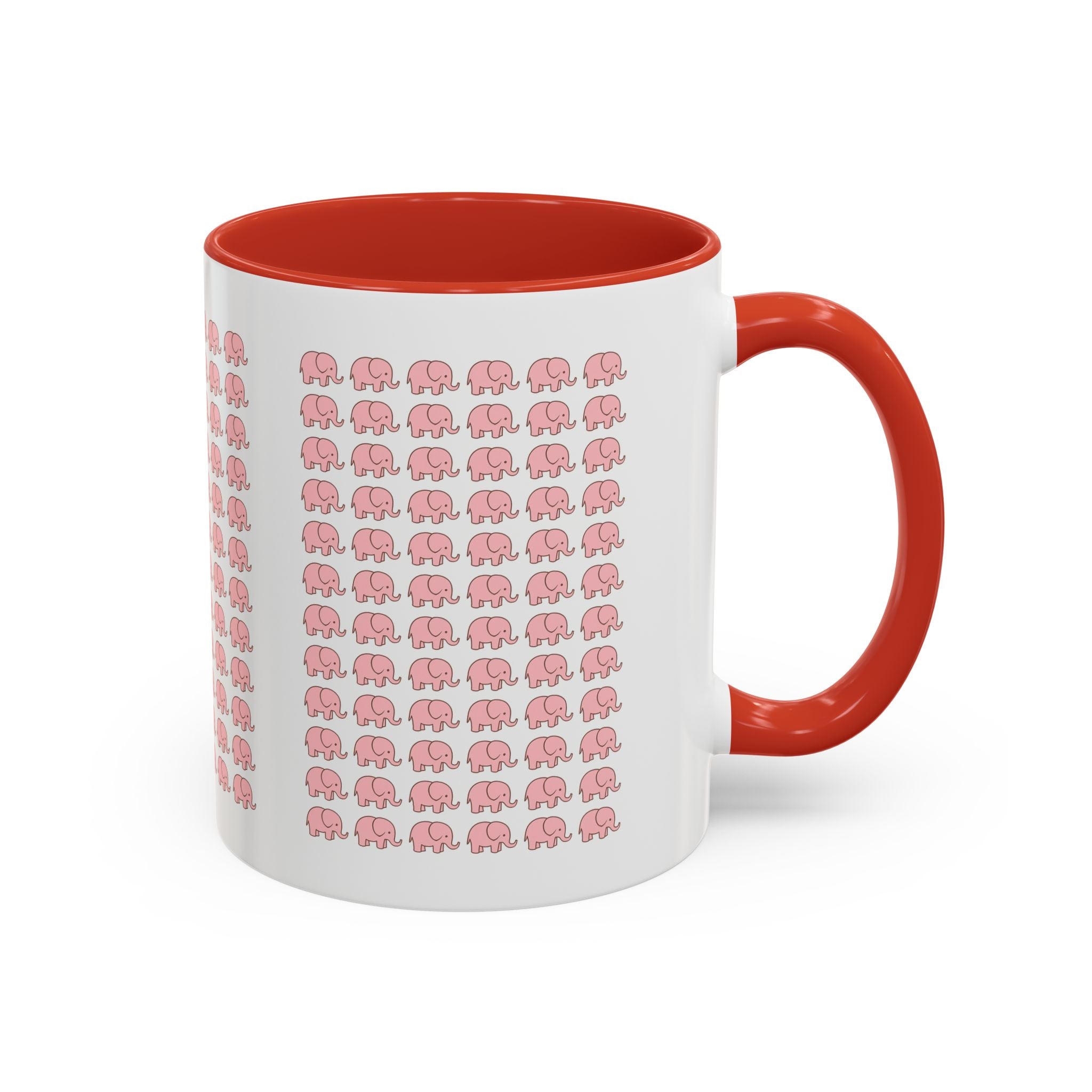 Pink Elephant Coffee Mug - Cute Animal Lover Gift, 11oz & 15oz Ceramic Cup, Microwave Safe