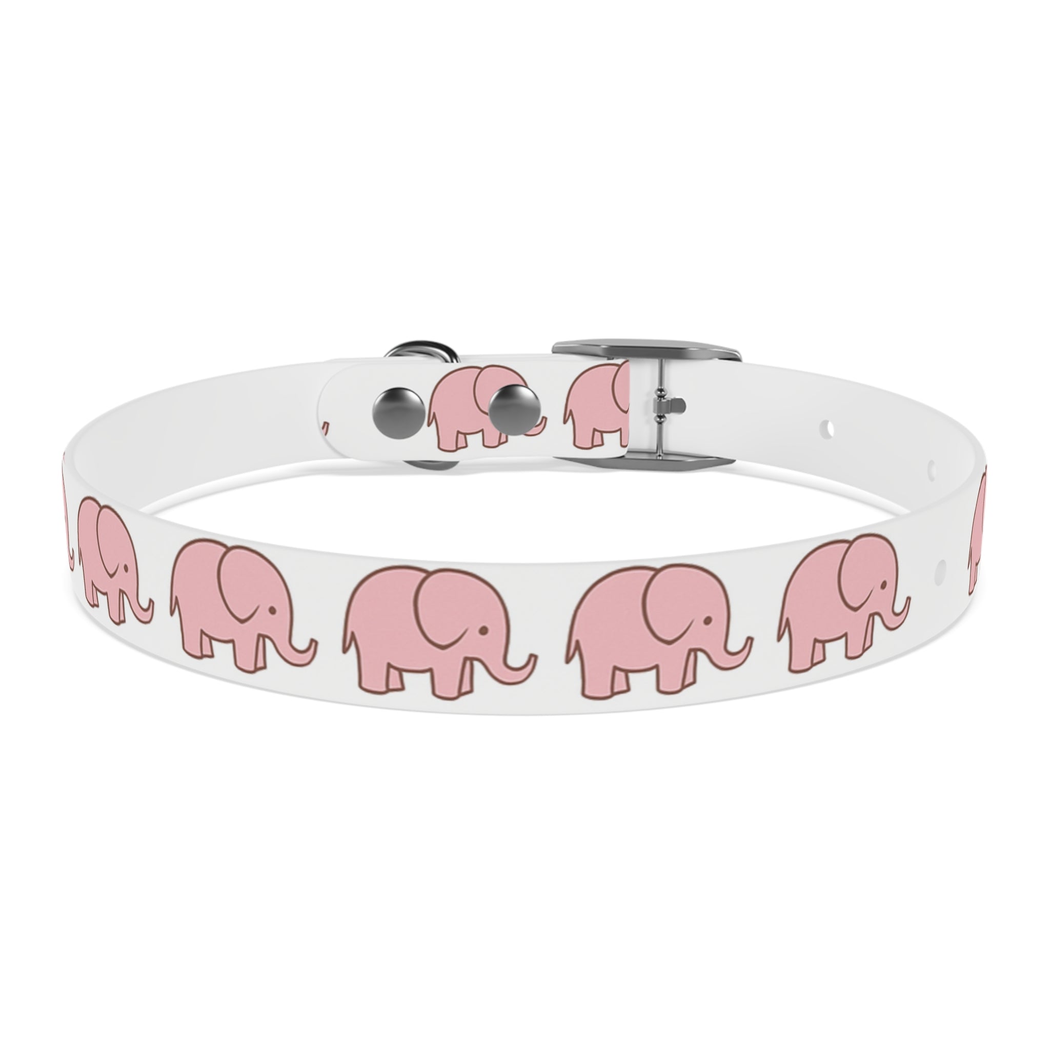 Pink Elephant Dog Collar - Premium Waterproof Pet Collar, Cute Animal Design Gift for Dog Lovers