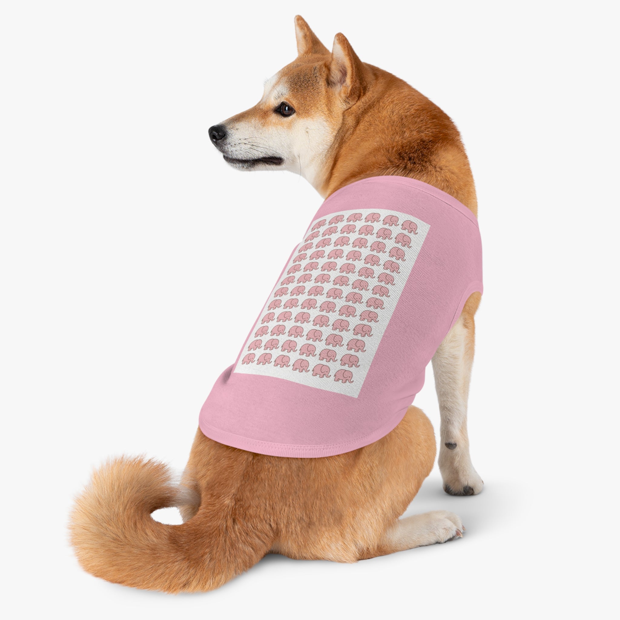 Little Pink Elephants Pet Tank Top - Soft Cotton Dog Apparel, Celebrating Uniqueness Gift