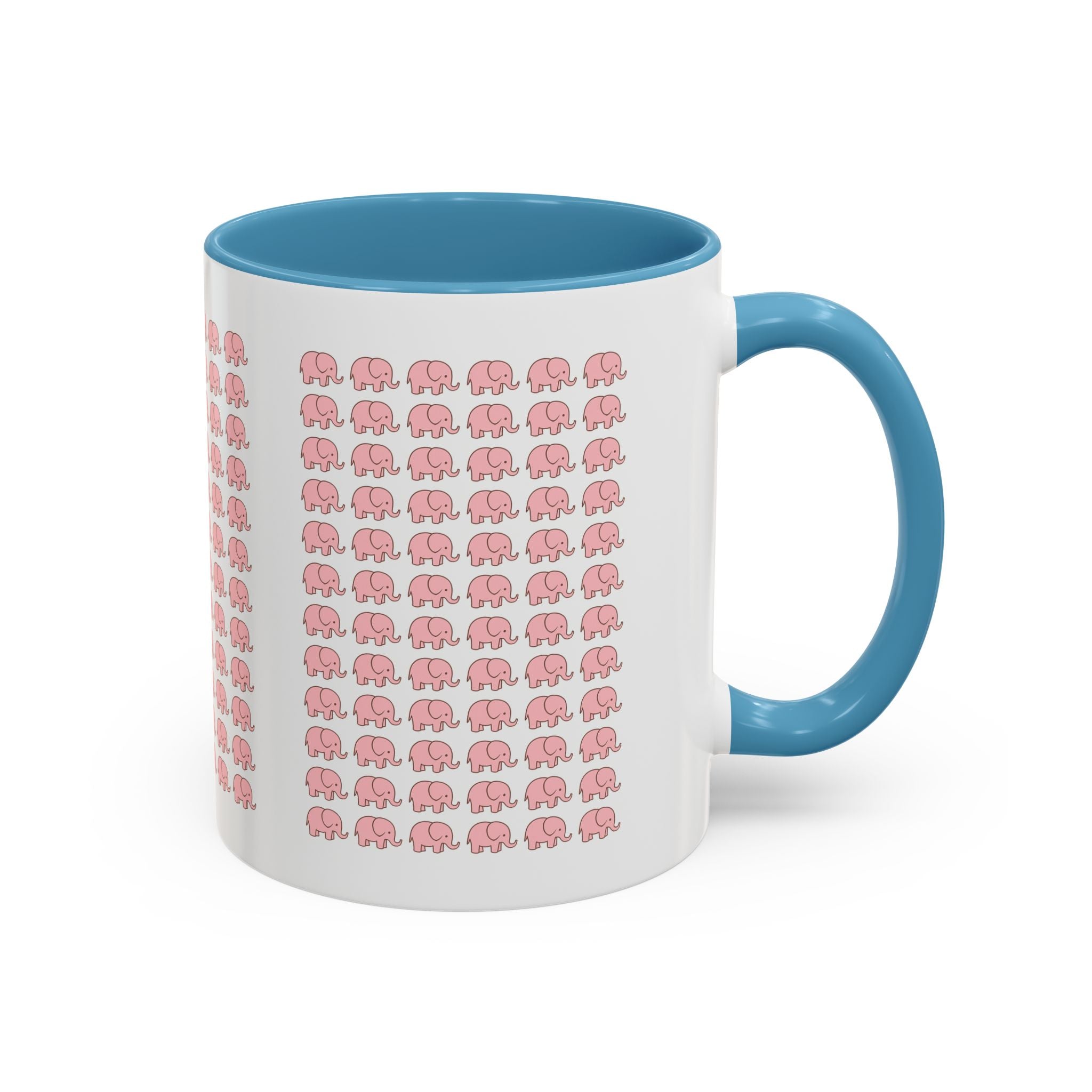 Pink Elephant Coffee Mug - Cute Animal Lover Gift, 11oz & 15oz Ceramic Cup, Microwave Safe