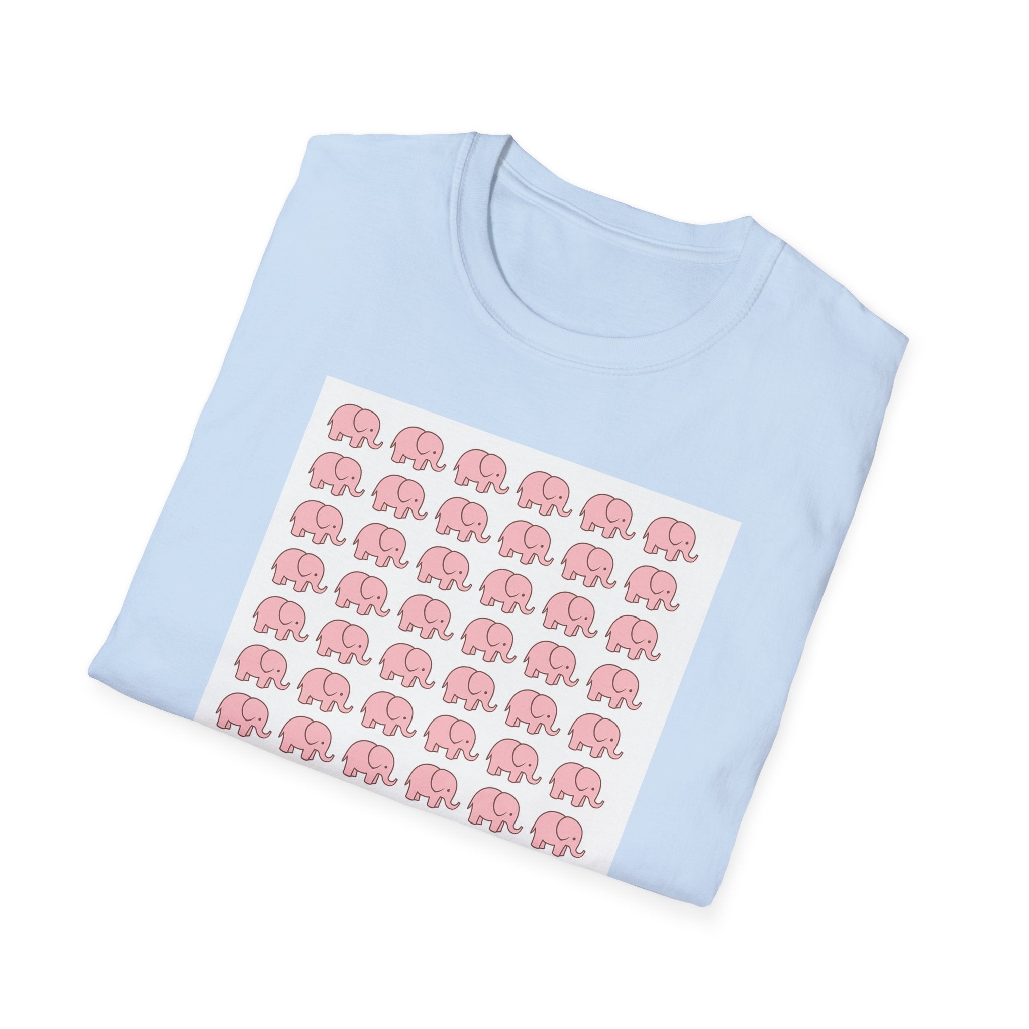 Cute Elephant Graphics T-Shirt - Soft Cotton Unisex Tee, Animal Lover Birthday Gift