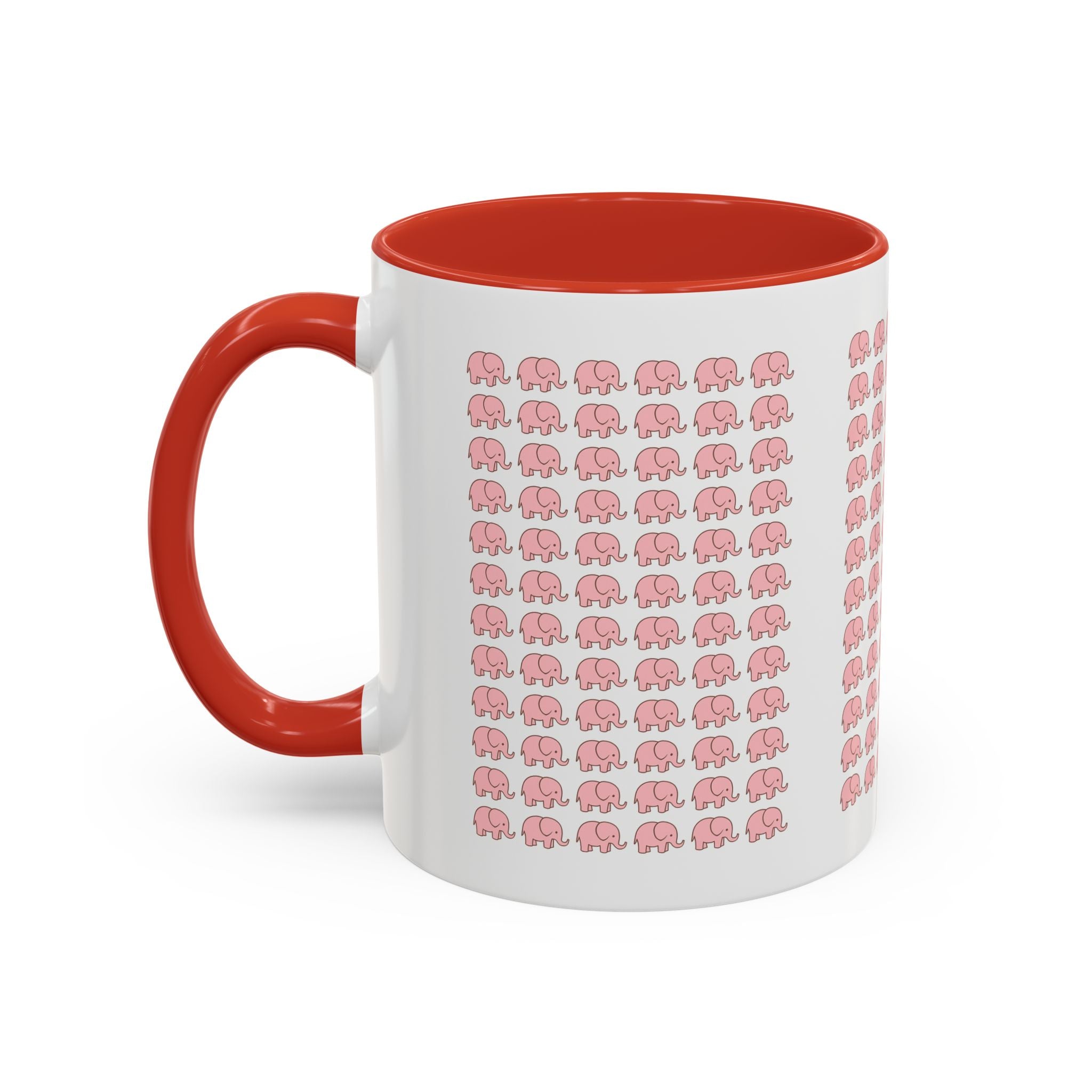 Pink Elephant Coffee Mug - Cute Animal Lover Gift, 11oz & 15oz Ceramic Cup, Microwave Safe