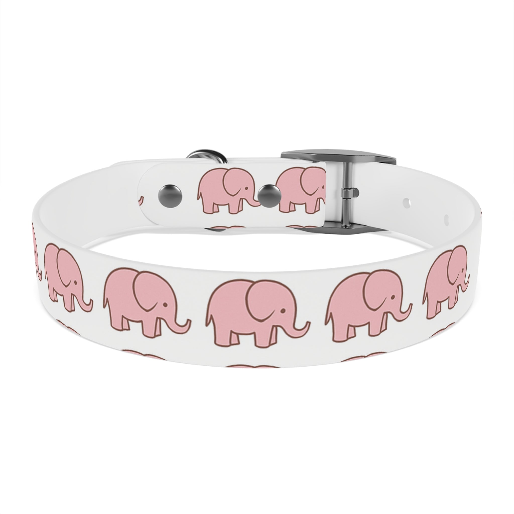 Pink Elephant Dog Collar - Premium Waterproof Pet Collar, Cute Animal Design Gift for Dog Lovers