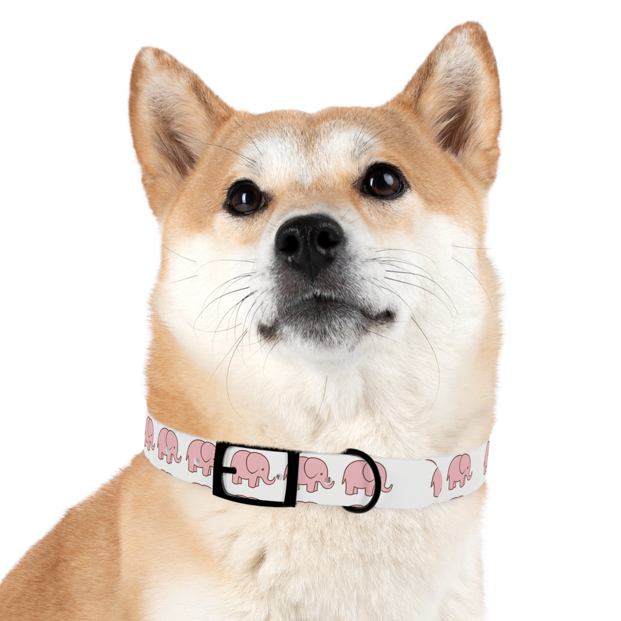 Pink Elephant Dog Collar - Premium Waterproof Pet Collar, Cute Animal Design Gift for Dog Lovers