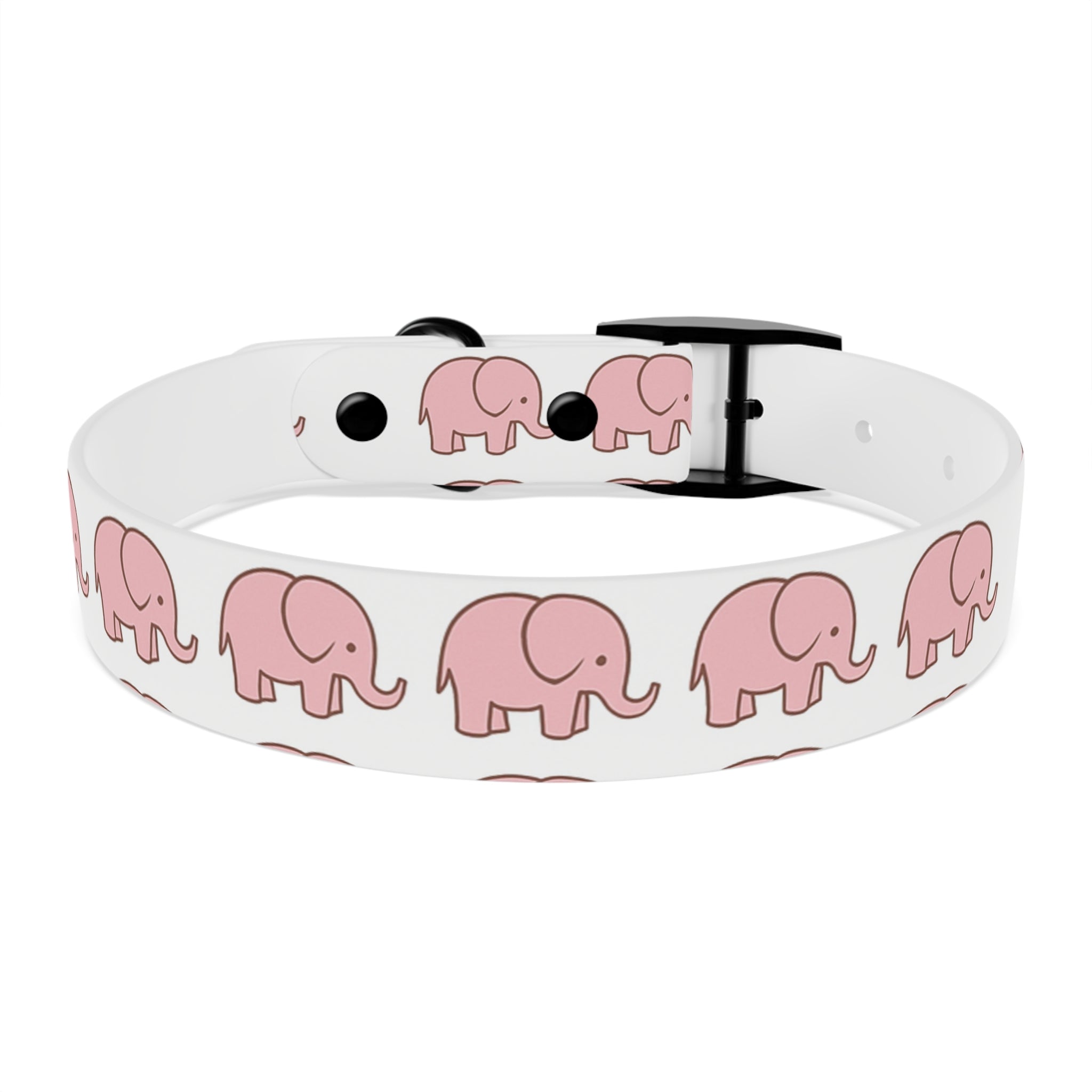 Pink Elephant Dog Collar - Premium Waterproof Pet Collar, Cute Animal Design Gift for Dog Lovers