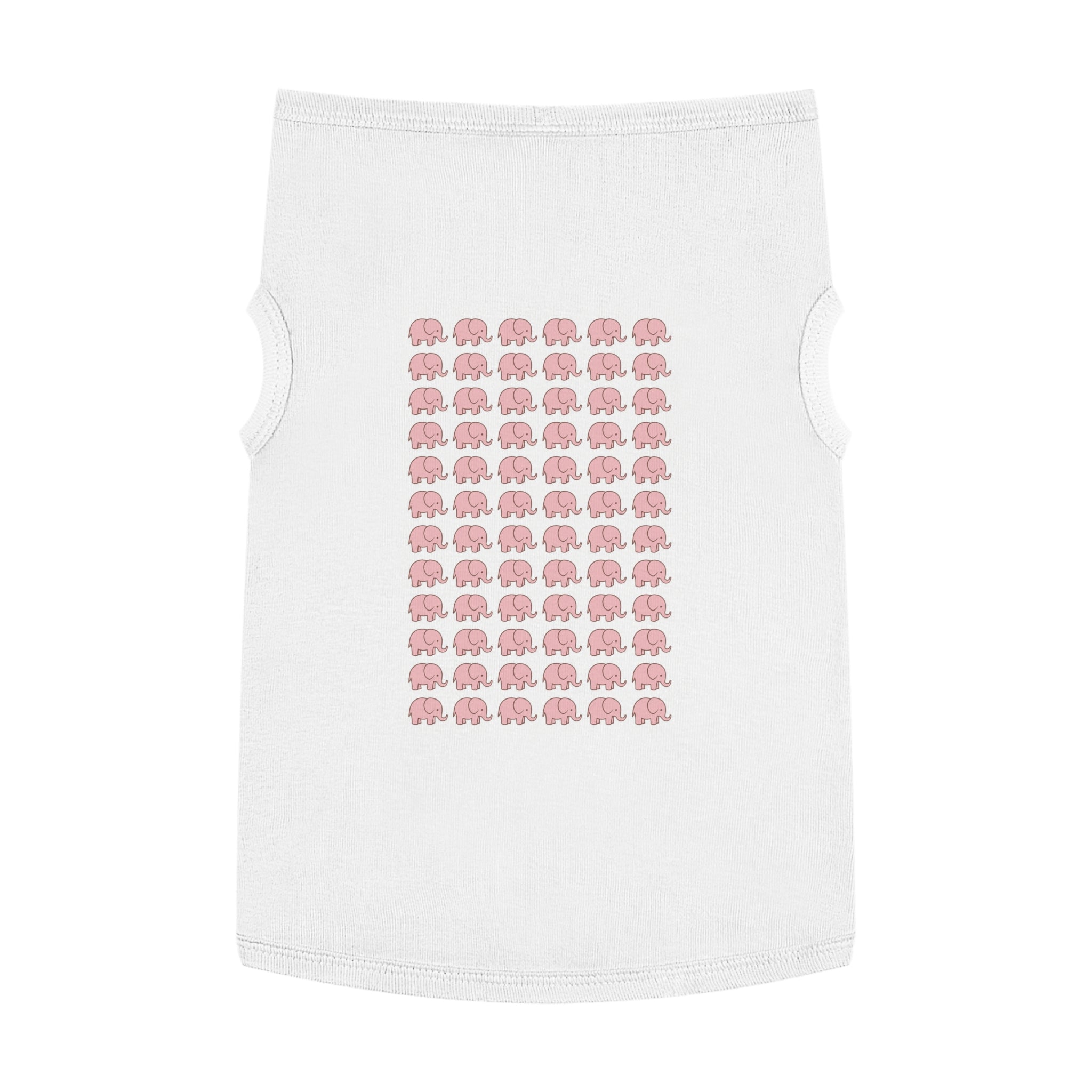 Little Pink Elephants Pet Tank Top - Soft Cotton Dog Apparel, Celebrating Uniqueness Gift
