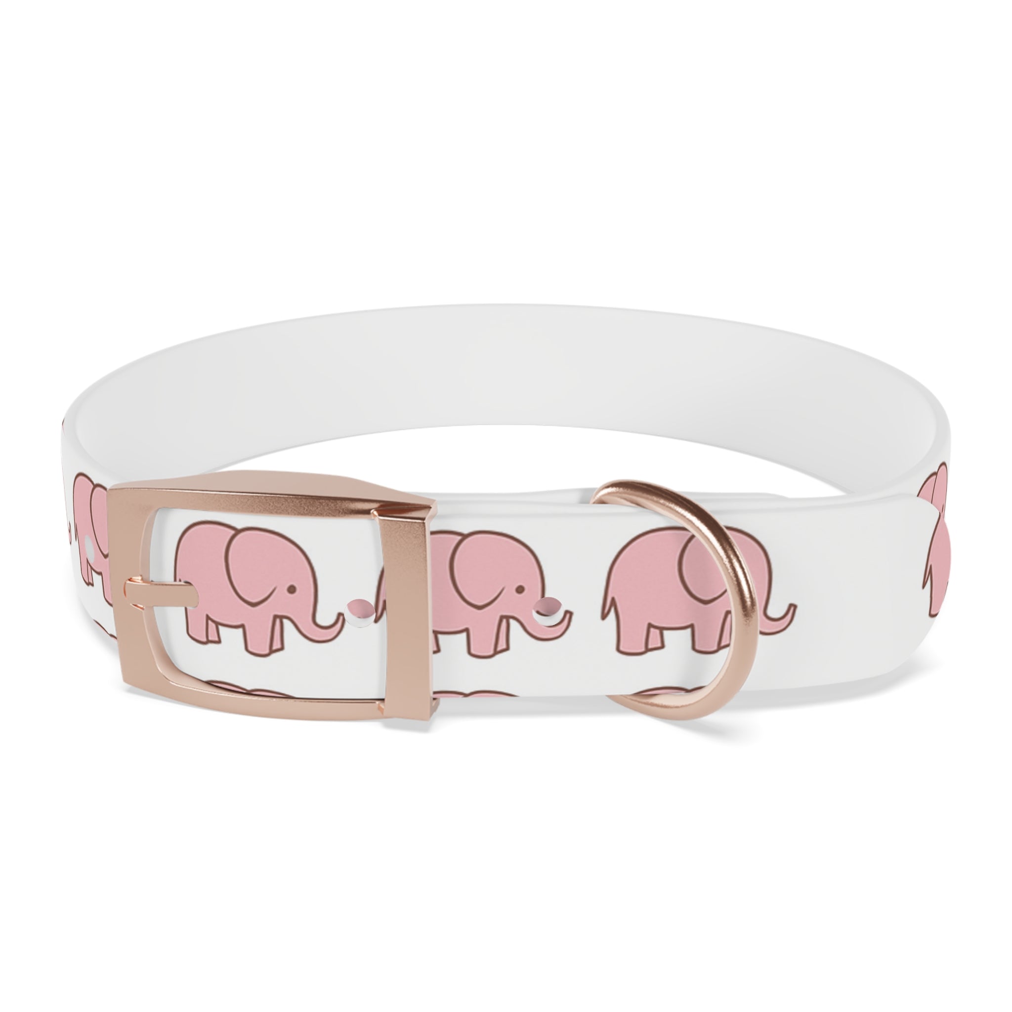 Pink Elephant Dog Collar - Premium Waterproof Pet Collar, Cute Animal Design Gift for Dog Lovers