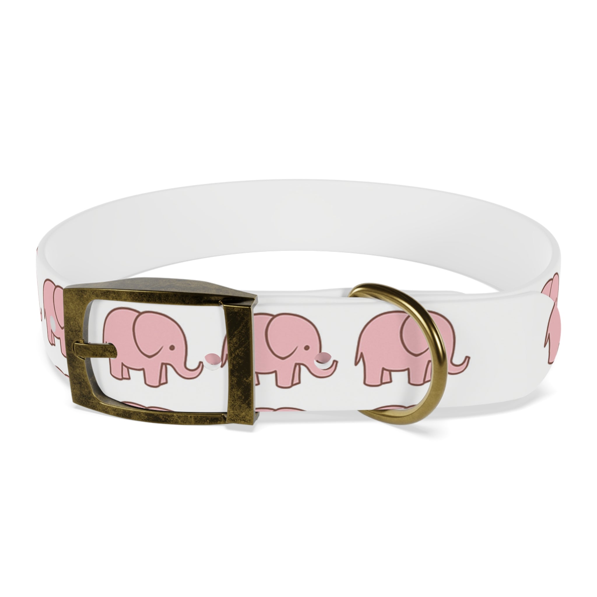 Pink Elephant Dog Collar - Premium Waterproof Pet Collar, Cute Animal Design Gift for Dog Lovers