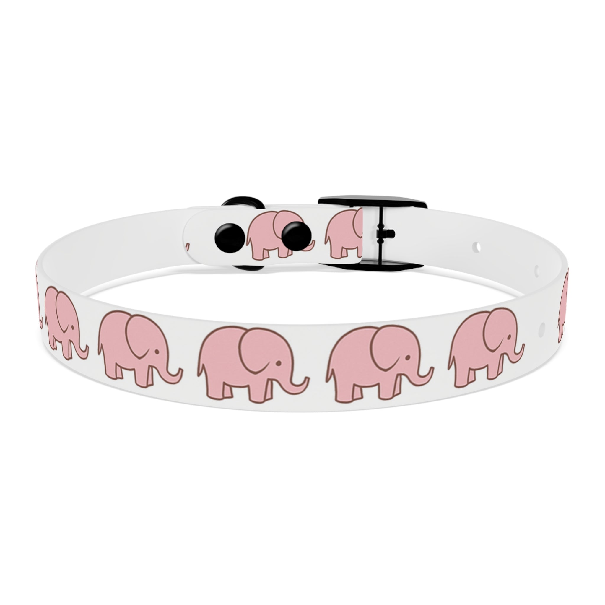 Pink Elephant Dog Collar - Premium Waterproof Pet Collar, Cute Animal Design Gift for Dog Lovers