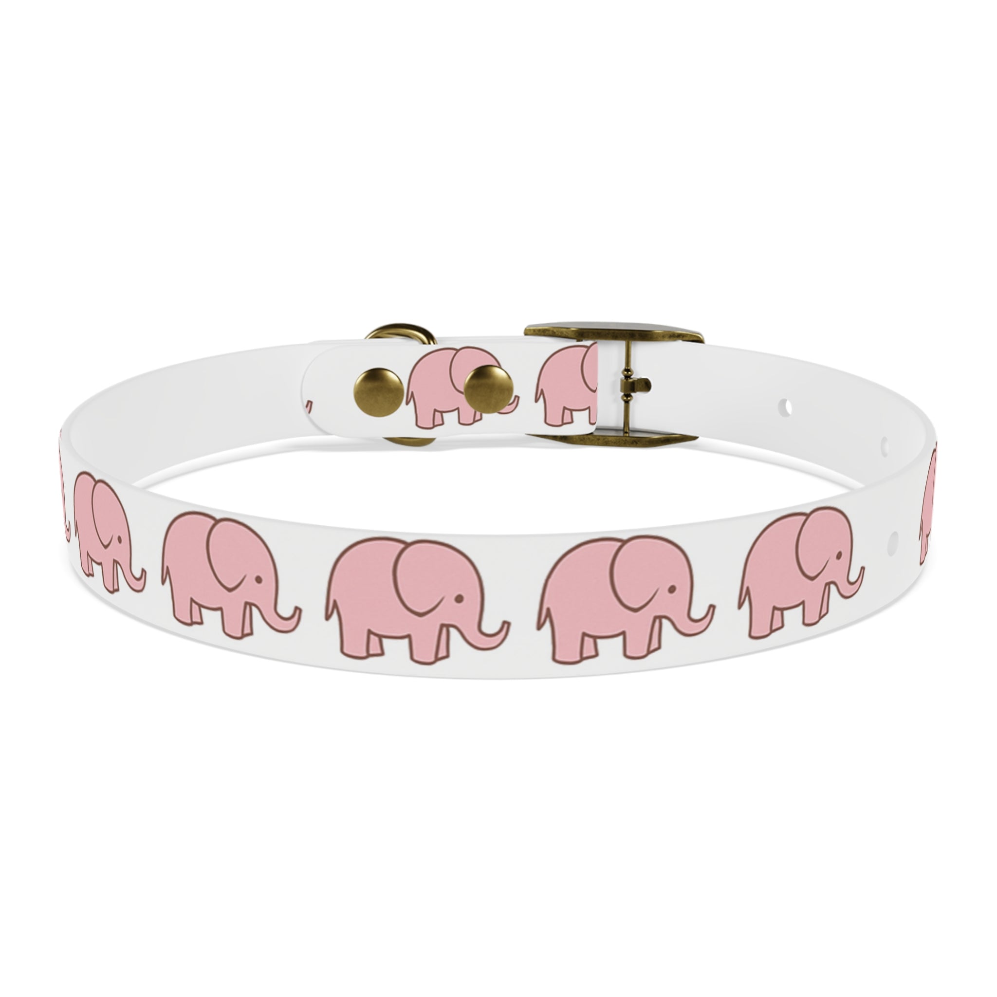 Pink Elephant Dog Collar - Premium Waterproof Pet Collar, Cute Animal Design Gift for Dog Lovers