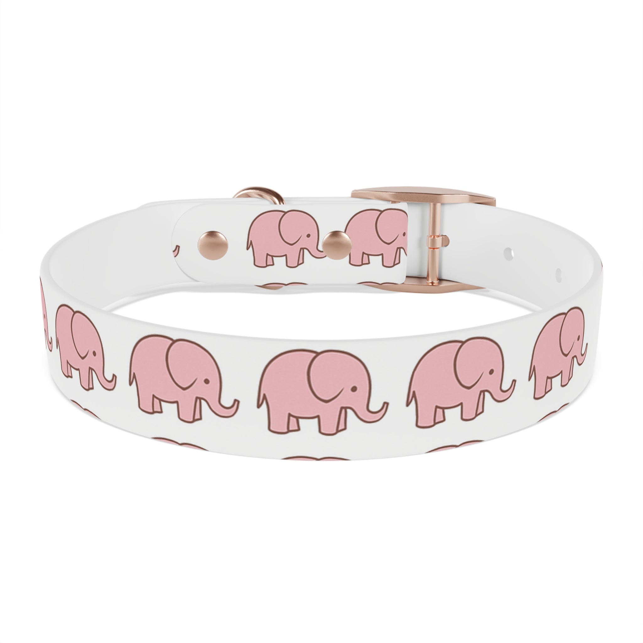 Pink Elephant Dog Collar - Premium Waterproof Pet Collar, Cute Animal Design Gift for Dog Lovers