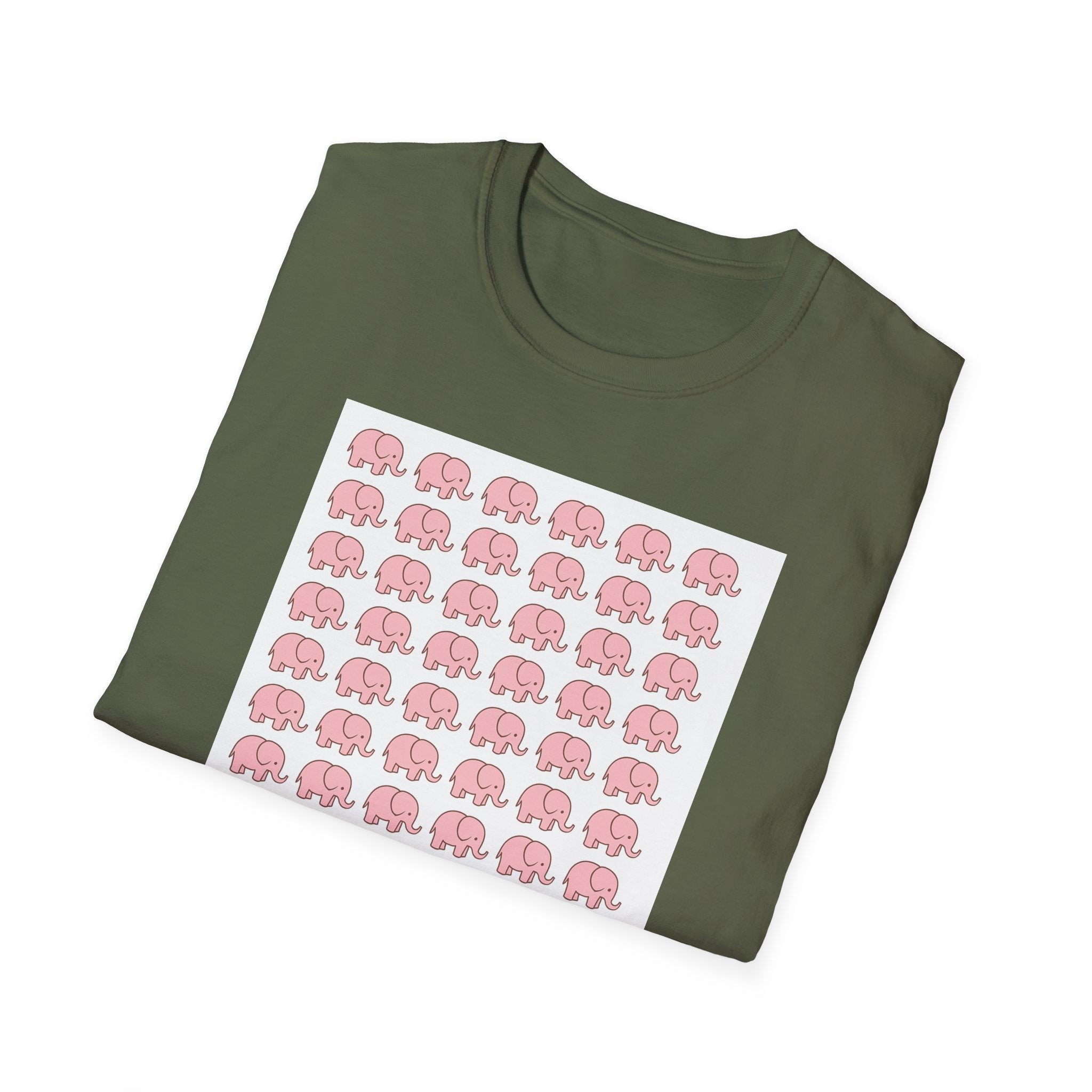 Cute Elephant Graphics T-Shirt - Soft Cotton Unisex Tee, Animal Lover Birthday Gift