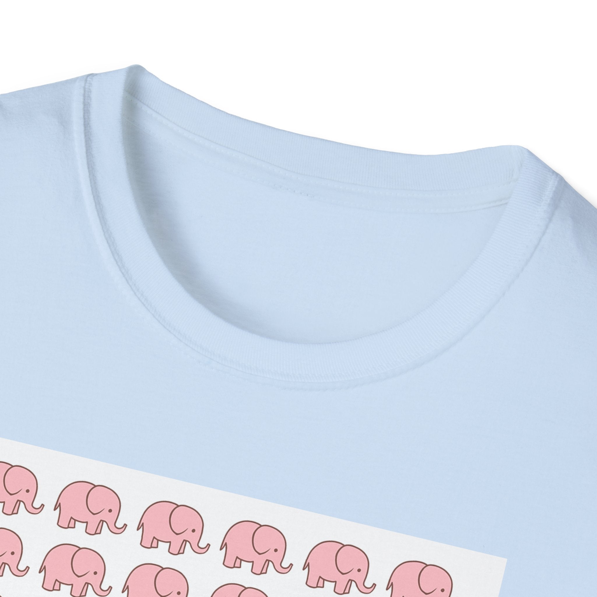 Cute Elephant Graphics T-Shirt - Soft Cotton Unisex Tee, Animal Lover Birthday Gift