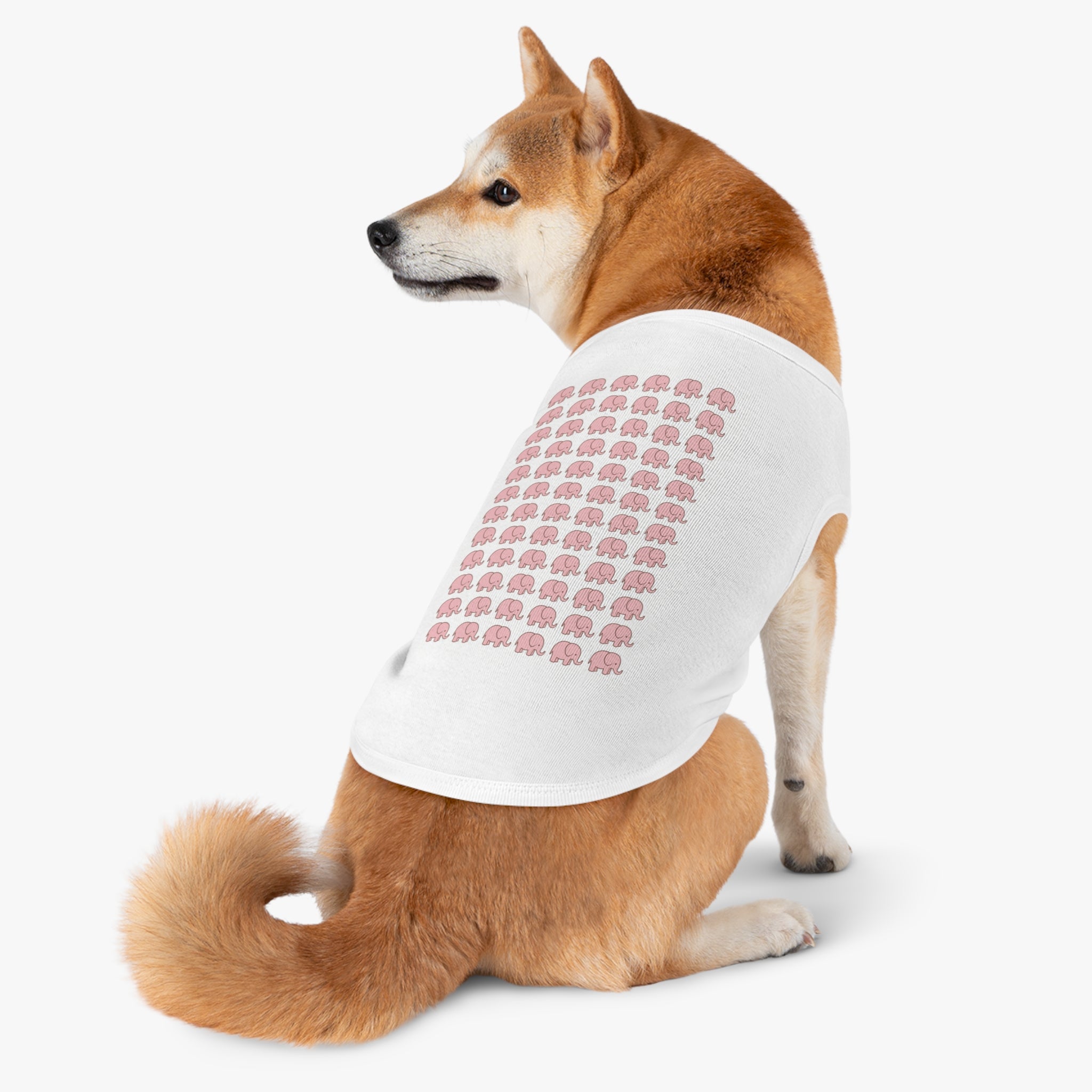 Little Pink Elephants Pet Tank Top - Soft Cotton Dog Apparel, Celebrating Uniqueness Gift