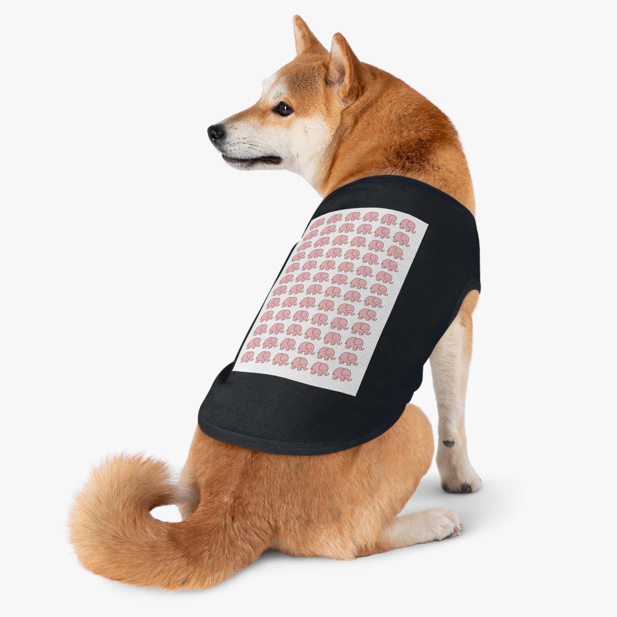 Little Pink Elephants Pet Tank Top - Soft Cotton Dog Apparel, Celebrating Uniqueness Gift