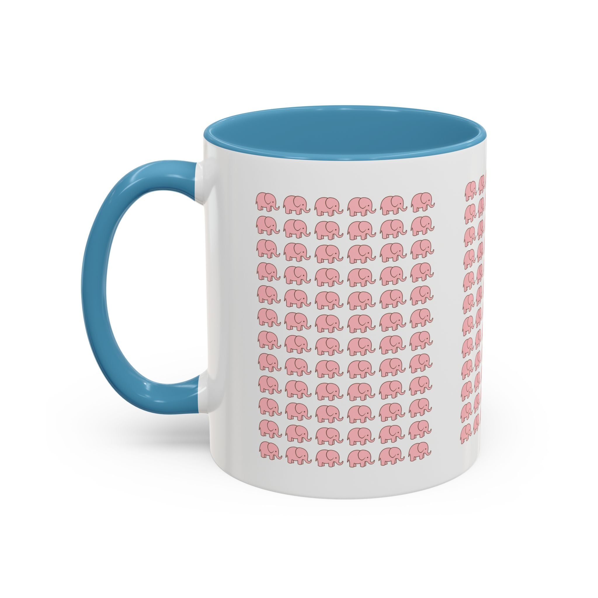 Pink Elephant Coffee Mug - Cute Animal Lover Gift, 11oz & 15oz Ceramic Cup, Microwave Safe