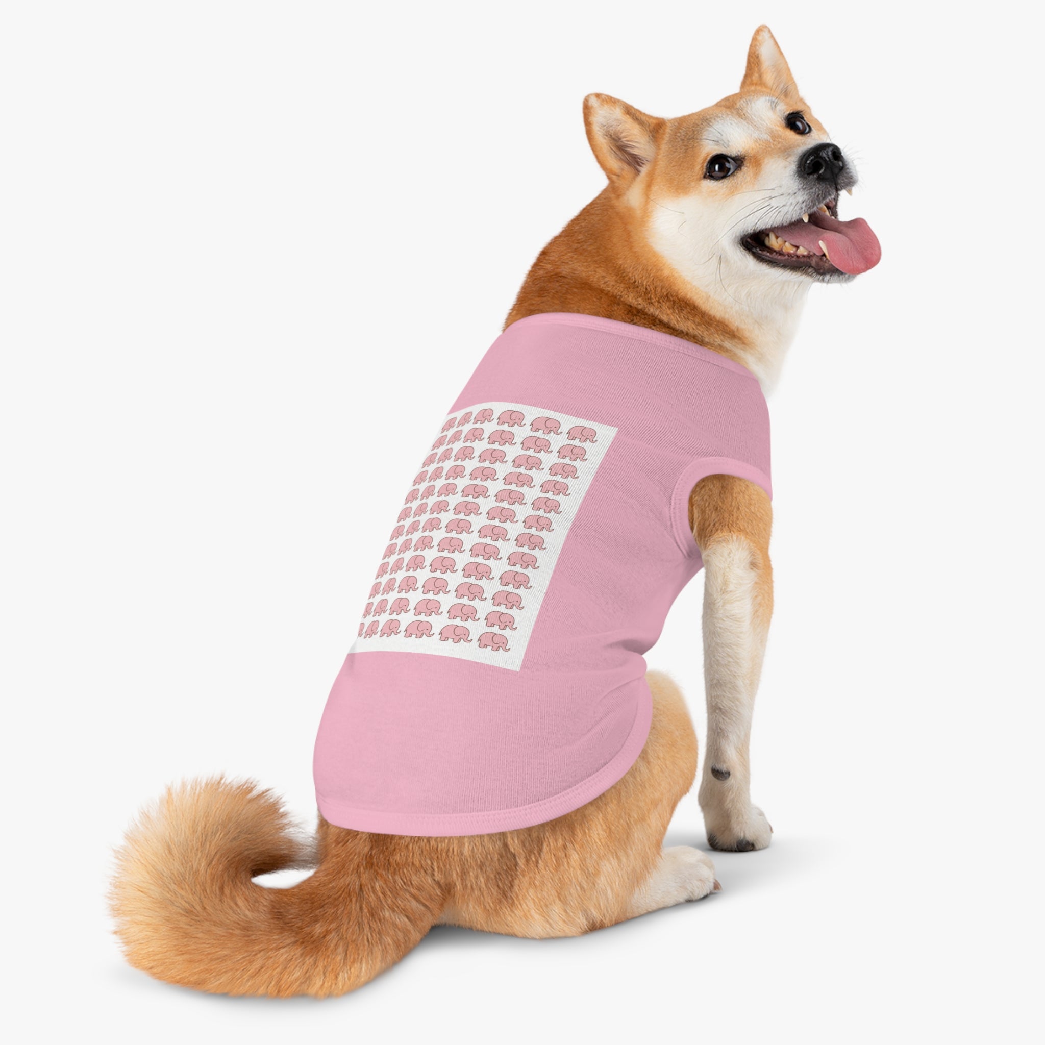 Little Pink Elephants Pet Tank Top - Soft Cotton Dog Apparel, Celebrating Uniqueness Gift