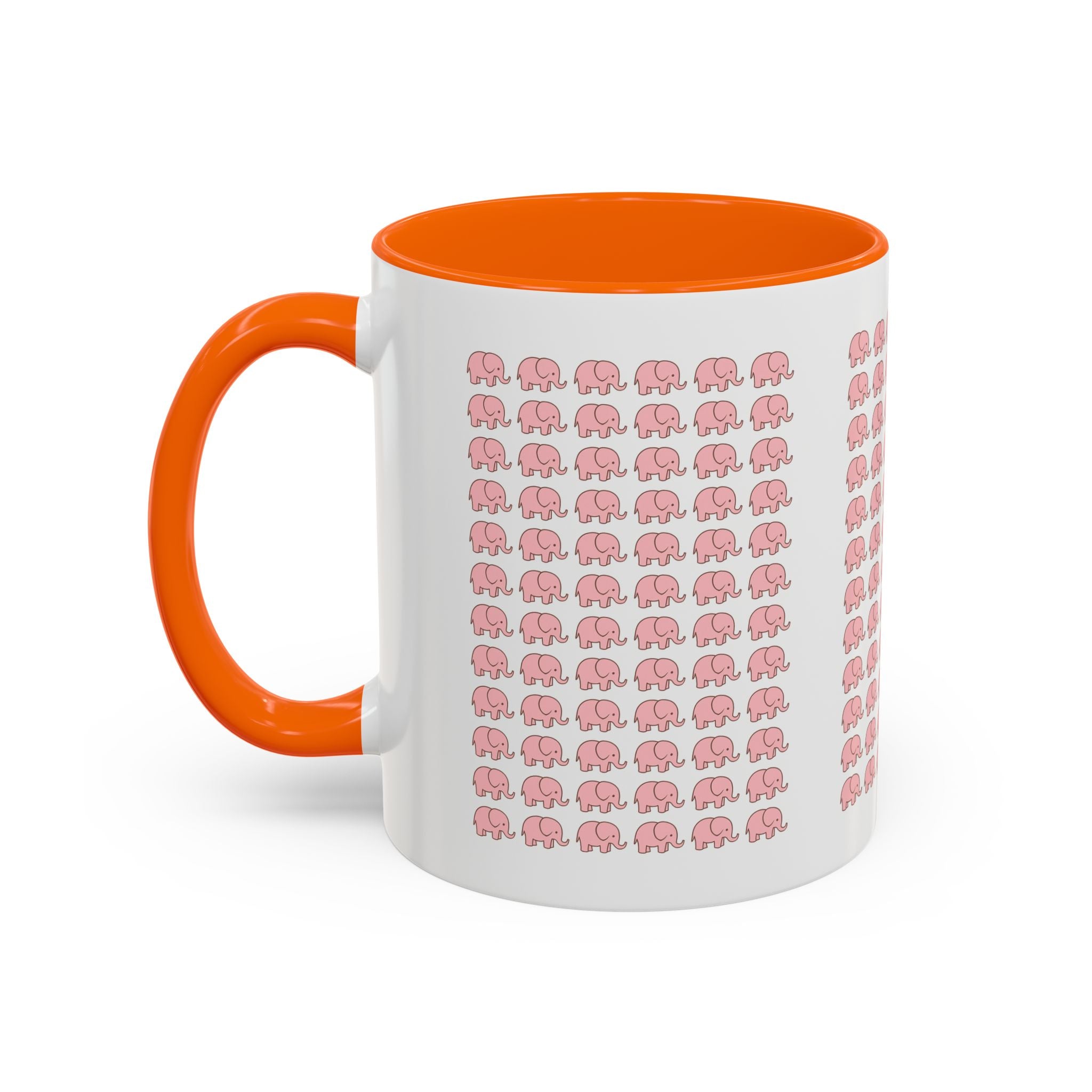 Pink Elephant Coffee Mug - Cute Animal Lover Gift, 11oz & 15oz Ceramic Cup, Microwave Safe