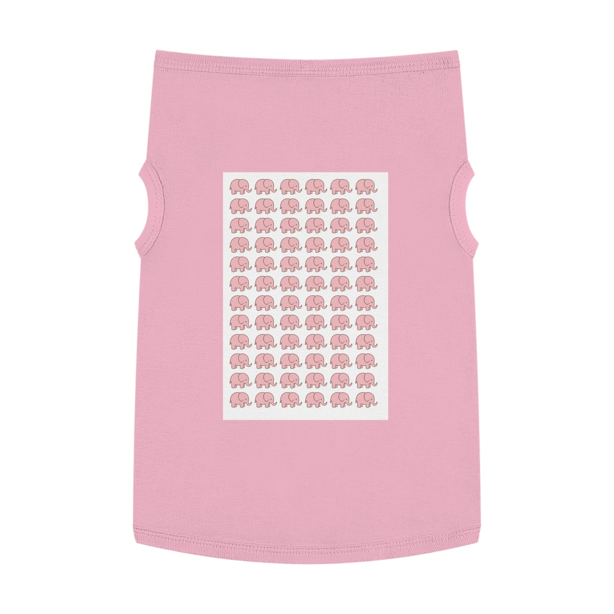 Little Pink Elephants Pet Tank Top - Soft Cotton Dog Apparel, Celebrating Uniqueness Gift